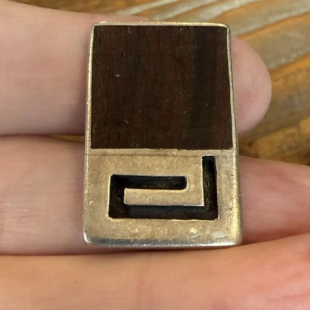 Vintage MCM Single Sterling Cuff Link Scrap Or Repurpose